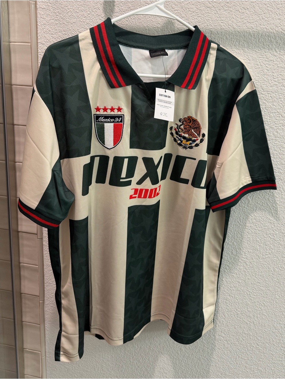 Cotton On Mexico 2002 Retro Football Jersey - Picture 5 of 8